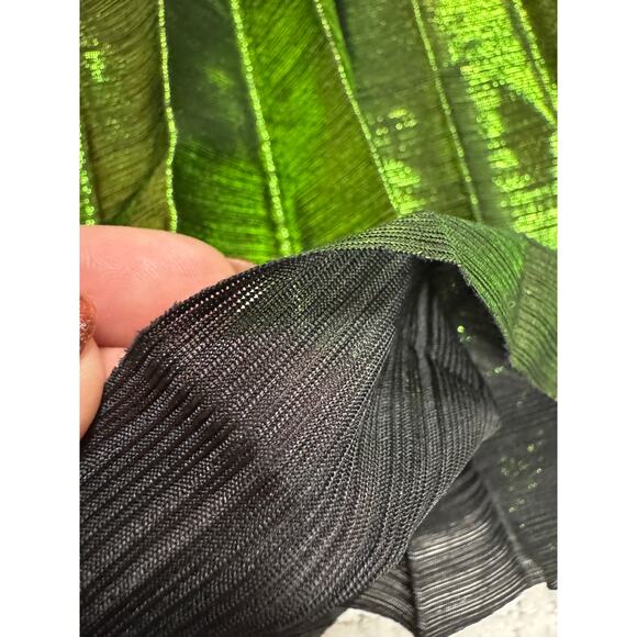 AOMEI Women's Luxury Metallic One Shoulder Sleeveless Elegant Pleated Long Dress - Picture 7 of 10